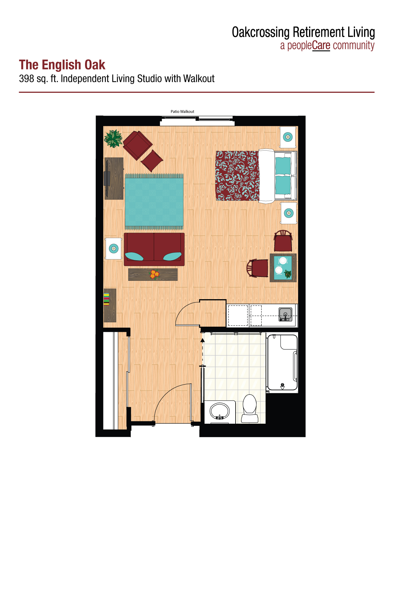 Oakcrossing Retirement Living English Oak floor plan