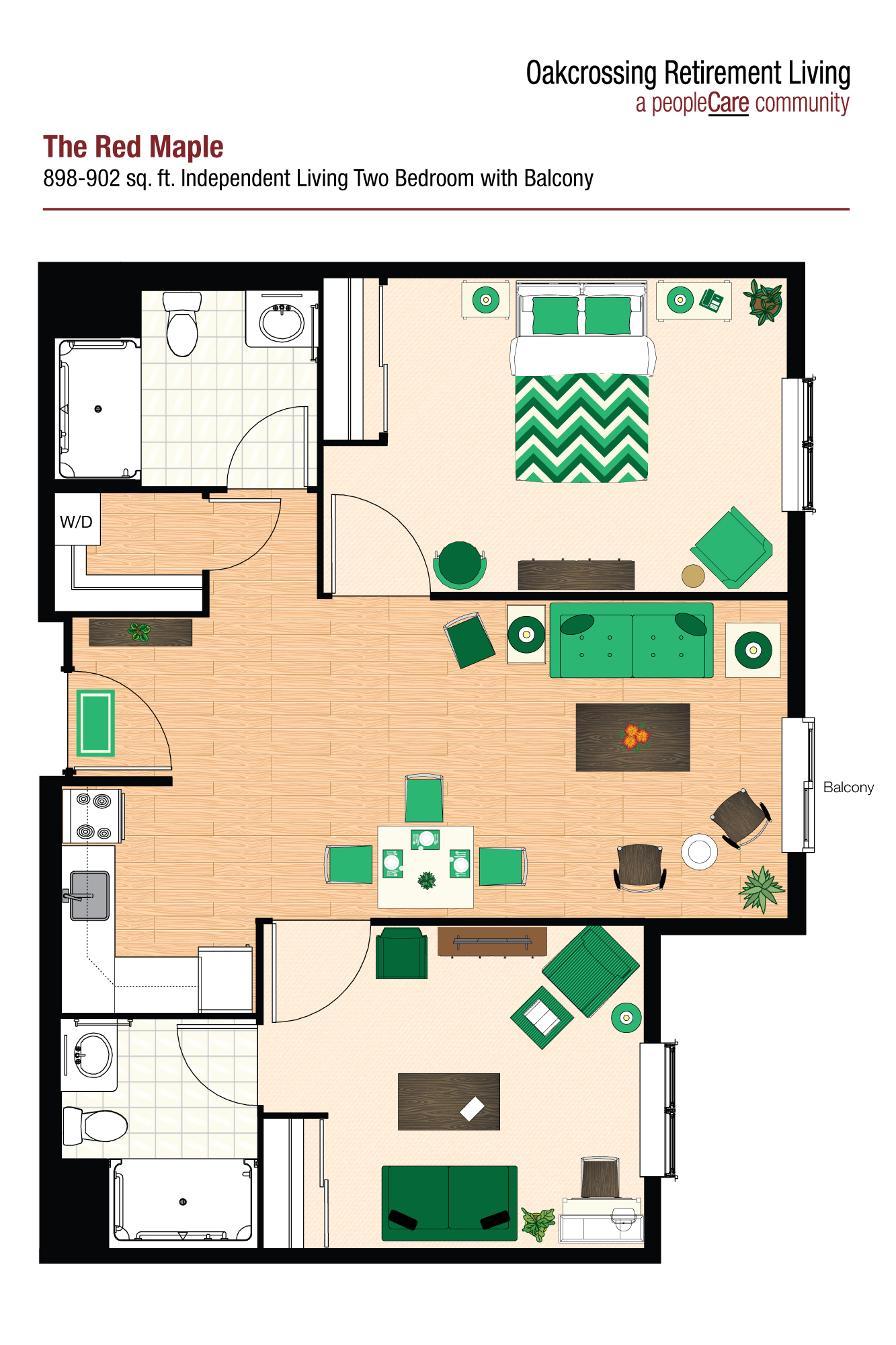 Oakcrossing Retirement Living Red Maple floor plan