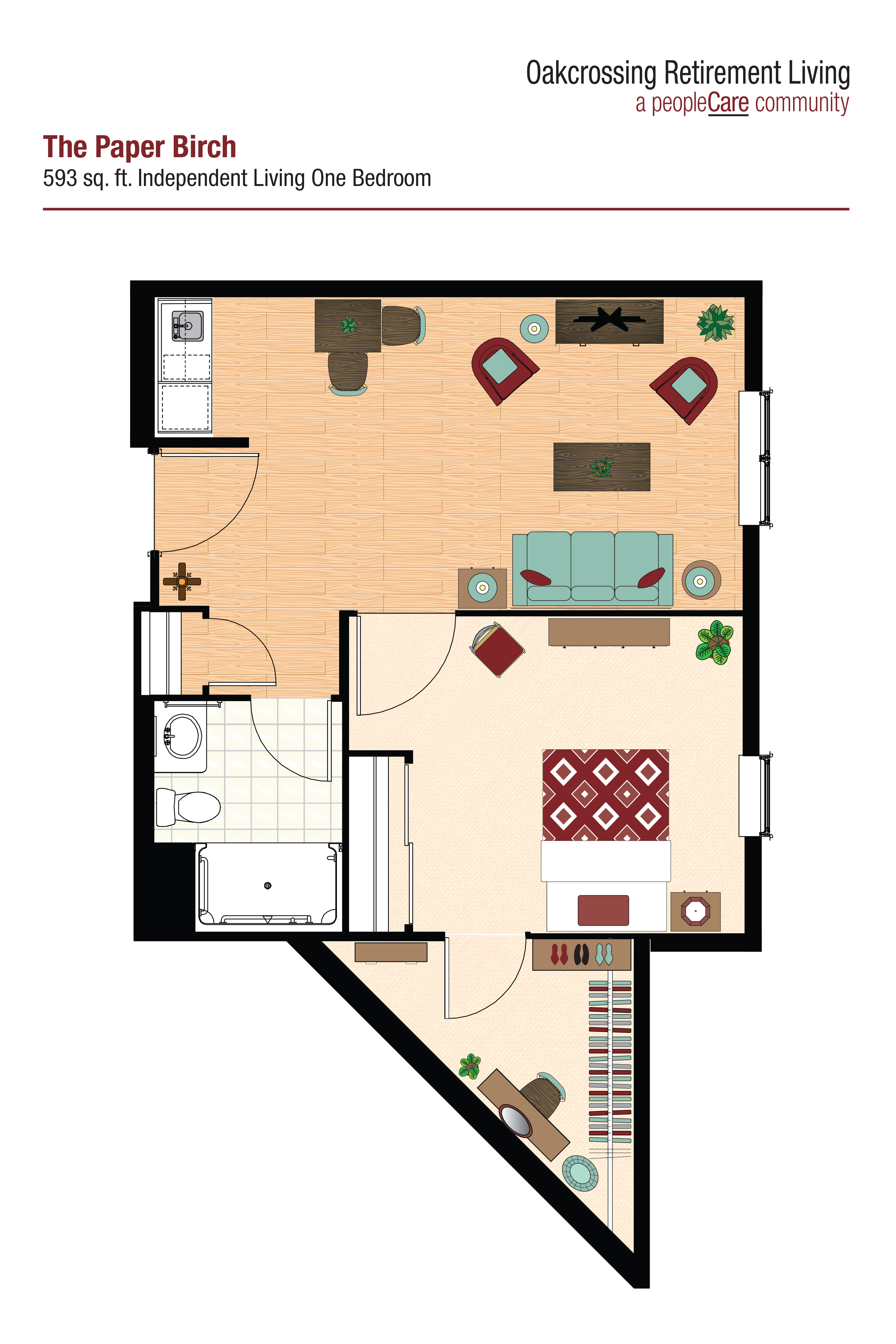 Oakcrossing Retirement Living Paper Birch floor plan