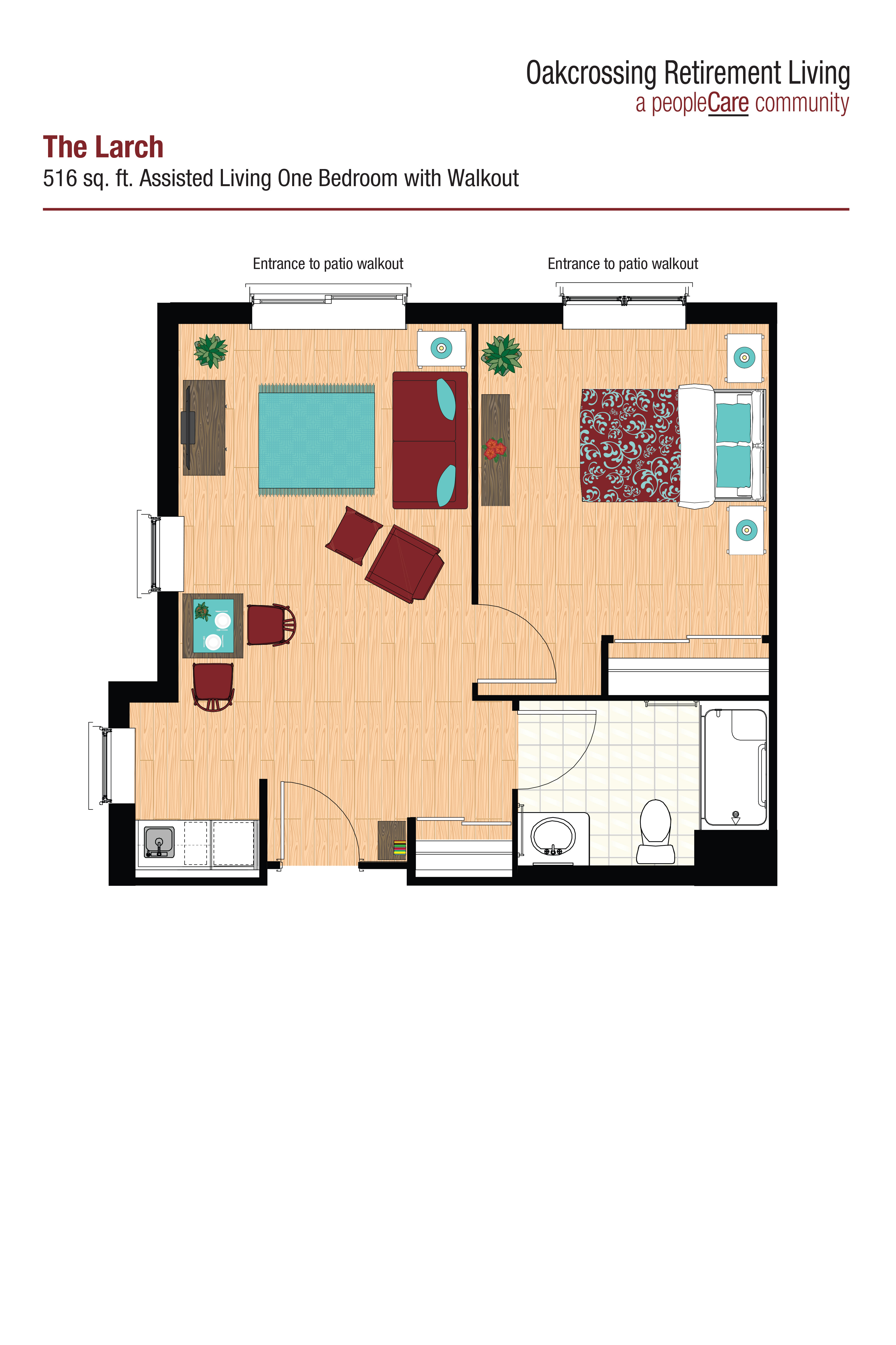 Oakcrossing Retirement Living Larch floor plan