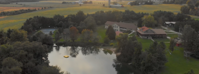 Aerial view of campground