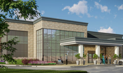 Exterior rendering of upcoming Meaford LTC redevelopment