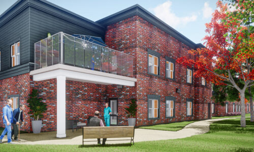 Exterior rendering of upcoming Meaford LTC redevelopment