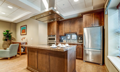 Shared kitchen at Oakcrossing Retirement Living