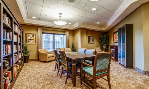 Library at Oakcrossing Retirement Living