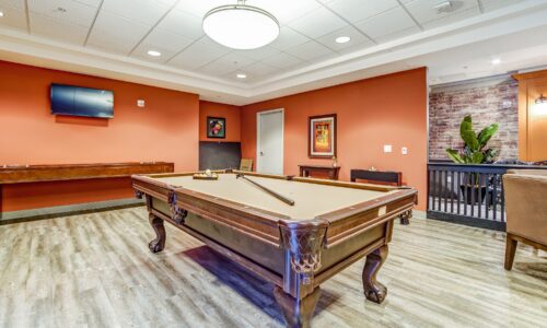 Billiards table in Blackfriars Pub at Oakcrossing Retirement Living