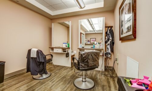 Salon chairs at Oakcrossing Retirement Living