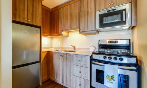 Kitchen in suite at Oakcrossing Retirement Living